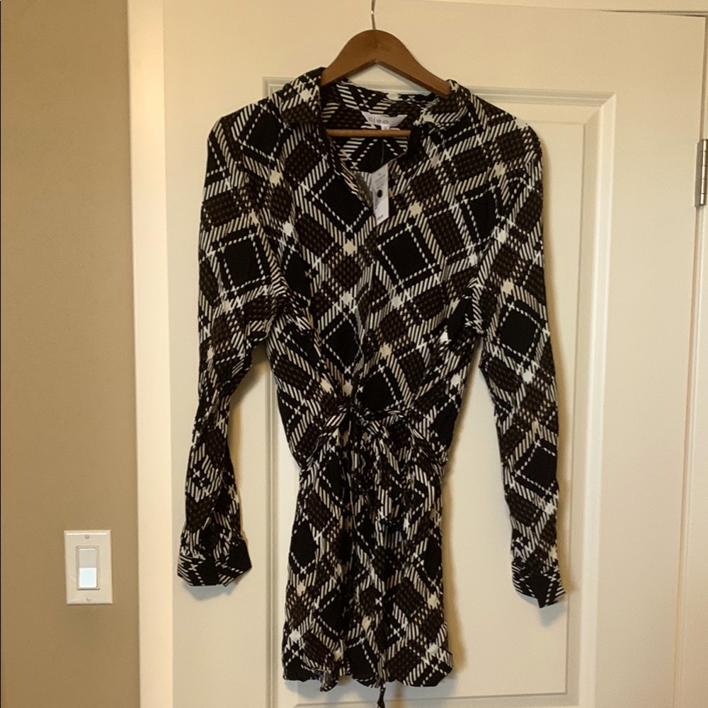 Black and White Geometric Dress